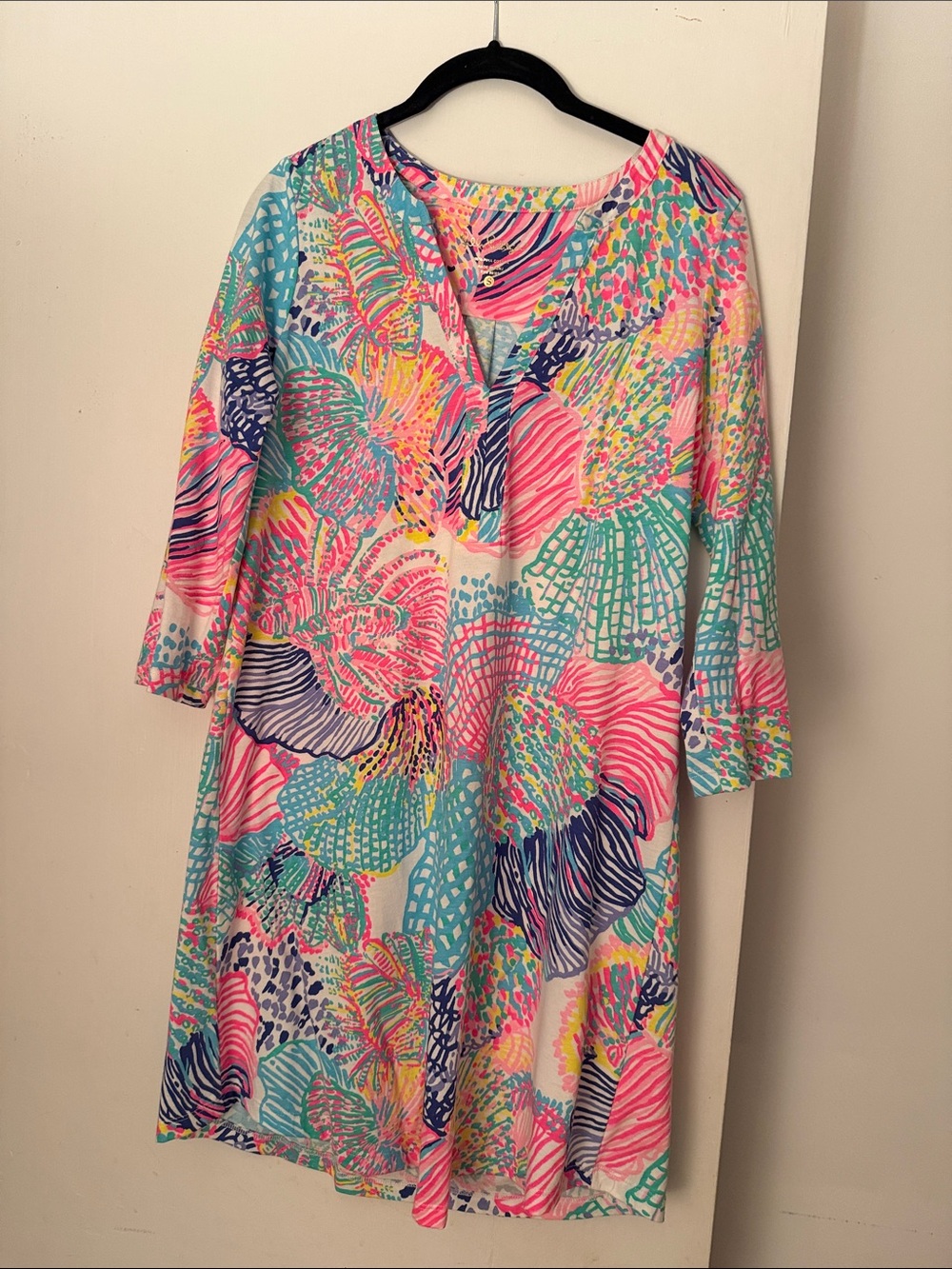 Lilly Pulitzer Multicolor Floral Print Long Sleeve Dress